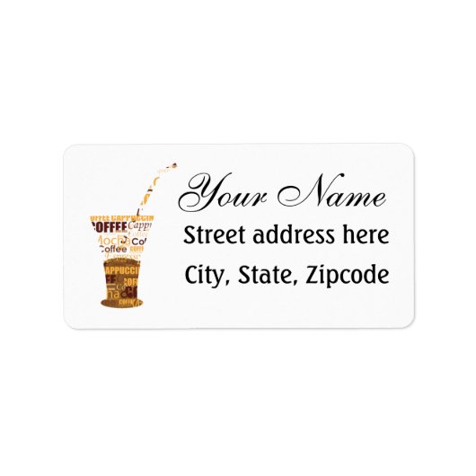 Moderne koffie-illustratie etiket (Voorkant)