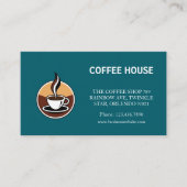 Moderne koffie krijtbord gevouwen loyaliteit stemp visitekaartje (Voorkant)