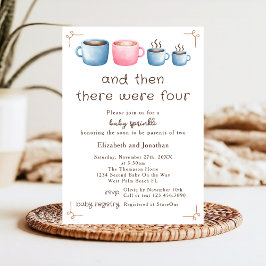 Moderne koffie thema cute 2de baby sprinkle kaart