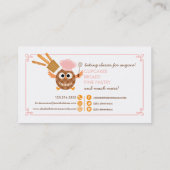 Moderne koffiebakkerij visitekaartje (Achterkant)