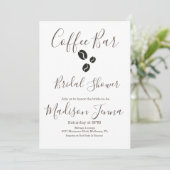 Moderne koffiebar bonen bruidsdouche kaart (Staand voorkant)