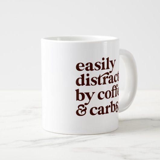 Moderne koffiebranderige Mok met koffie (Voorkant rechts)