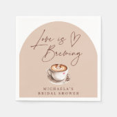 Moderne koffieliefde is bruiloft hart bruidsborrel servet (Voorkant)