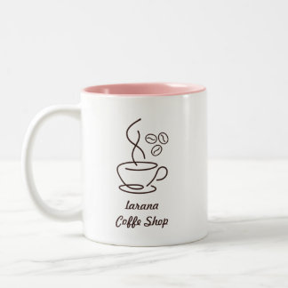 Moderne koffieliefhebber koffiemok | cafeïne club tweekleurige koffiemok