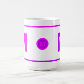 Moderne koffiemok met monogram en initiaal voor me (Center)