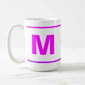 Moderne koffiemok met monogram en initiaal voor me (Links)
