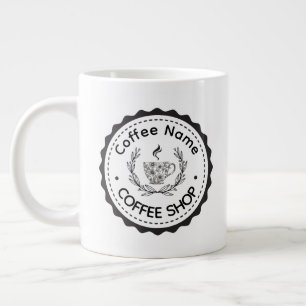 Moderne Koffiewinkel Café Tea Bar Custom Barista Grote Koffiekop