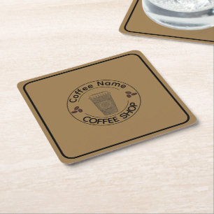 Moderne Koffiewinkel Café Tea Bar Custom Barista Kartonnen Onderzetters