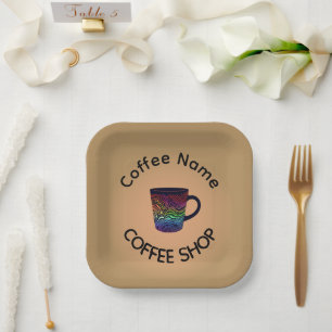Moderne Koffiewinkel Café Tea Bar Custom Barista Papieren Bordje