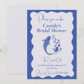 Moderne Koi Vis Bruids Douche Uitnodiging (Voorkant / Achterkant)