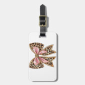 Moderne kokette strik bagagelabel (Voorkant verticaal)