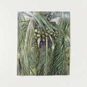 Moderne Kokospalm Tropische Groenvoorziening   Wandkleed (Voorkant)