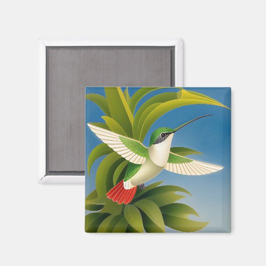 Moderne Kolibrie Magneet (Voorkant / Achterkant)