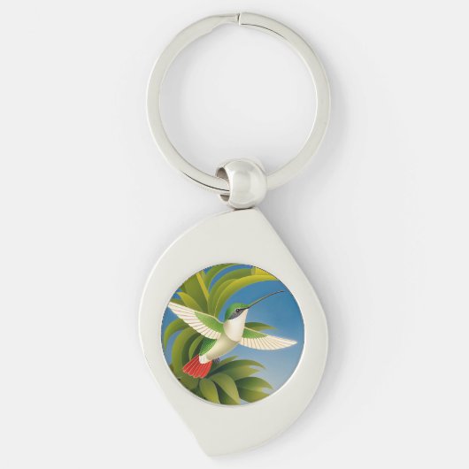 Moderne Kolibrie Sleutelhanger (Voorkant)