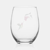 moderne kolibrie wijnglas zonder voet (Achterkant)