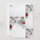 Moderne 'Kom langs' Kerstman Kerstfeest Party Kaart (Achterkant)