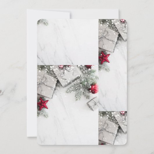 Moderne 'Kom langs' Kerstman Kerstfeest Party Kaart (Achterkant)