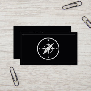 Moderne kompas gouden nautische visitekaartje