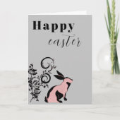 Moderne Konijn Happy Pasen Persoonlijk Kaart (Voorkant)