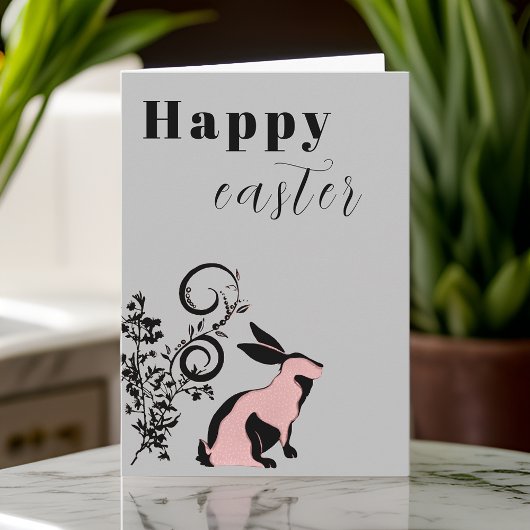 Moderne Konijn Happy Pasen Persoonlijk Kaart