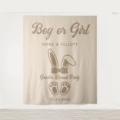 Moderne Konijn Licht Beige Geslacht Reveal Wandkleed (Voorkant)