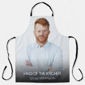 Moderne koning van de Keukenfoto | Naam Apron Schort (Voorkant)