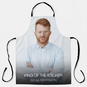 Moderne koning van de Keukenfoto   Naam Apron Schort