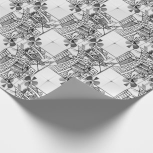 Moderne Koning van de Klaveren Kleur Speelkaarten  Cadeaupapier