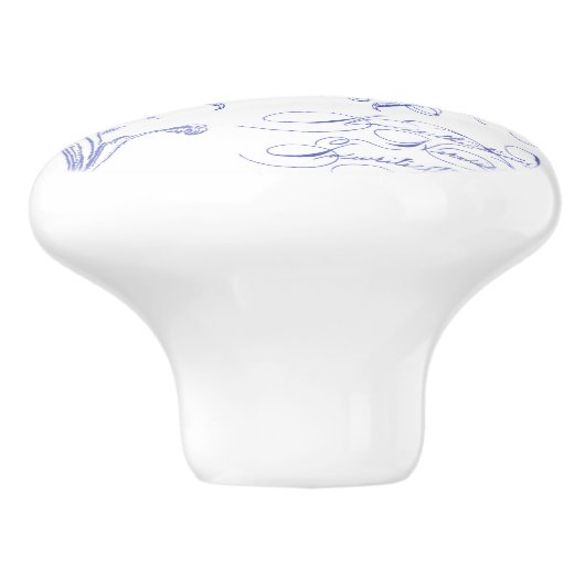 moderne  koningin keramische knop (Zijkant)