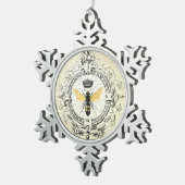 moderne  koningin tin sneeuwvlok ornament (Rechts)