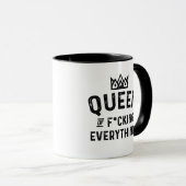 Moderne koningin van f*cking alles! mok (Voorkant rechts)