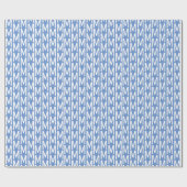 Moderne koninklijke bloem blauwe speciale monogram cadeaupapier (Vlak)