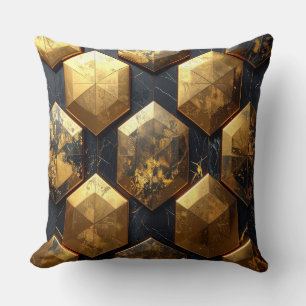 Moderne Koninklijke Geometrische Gouden Mozaïek Ku Kussen