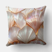 Moderne Koninklijke Parelmoer & Roze Gouden Kussen (Achterkant)