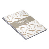 Moderne kookgereedschappen Recipe Cook Book Notitieboek (Rechterzijde)