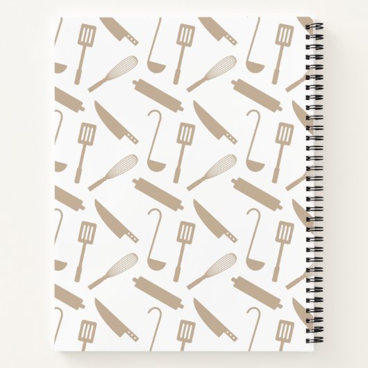 Moderne kookgerei Recipe Book Notitieboek (Achterkant)