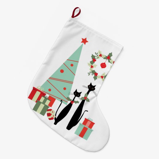 Moderne kool- en kerstboom uit de middelbare eeuw grote kerstsok (Voorkant (Hangend))