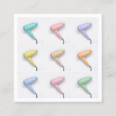 Moderne kool kleurrijke haardrogers foto-afspraak afsprakenkaartje (Voorkant)