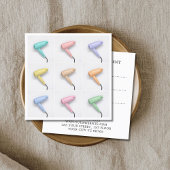 Moderne kool kleurrijke haardrogers foto-afspraak afsprakenkaartje