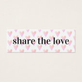 Moderne kool lichte roze harten schoonheidssalon mini visitekaartjes (Voorkant)