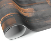 Moderne Koper Brons Glans Abstract Patroon Cadeaupapier (Rol Hoek)