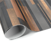 Moderne Koper Brons Glans Abstract Patroon Cadeaupapier (Rol Hoek)