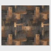 Moderne Koper Brons Glans Abstract Patroon Cadeaupapier (Vlak)