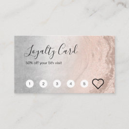 Moderne koper goudglitter zilver make-up artiest klantenkaartje