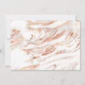 Moderne koper Roos Gold Marble Save the Date (Achterkant)