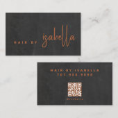 Moderne koperen haardesignerscriptnaam visitekaartje (Voorkant / Achterkant)