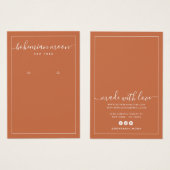 Moderne koperen witte script die weergavekaart ver visitekaartje (Voorkant /achterkant)