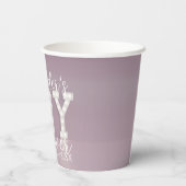 Moderne kopjes met roze en witte Baby showers Papieren Bekers