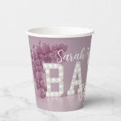 Moderne kopjes met roze en witte Baby showers Papieren Bekers