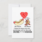 Moderne koppel broodjes en worst liefhebbers op ma kaart (Voorkant)